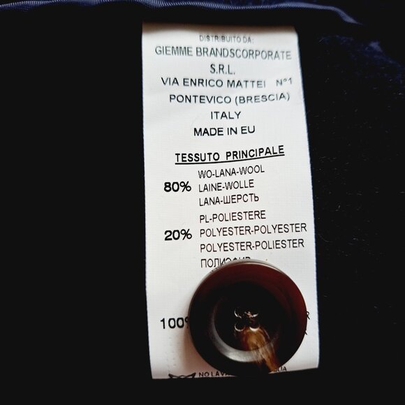 NEW Tintoria Mattei 954 Men's Blue Classic-collar Wool Blend Jacket Size XL - Picture 11 of 16